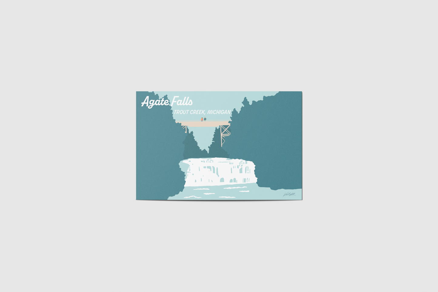 Agate Falls Travel Postcard