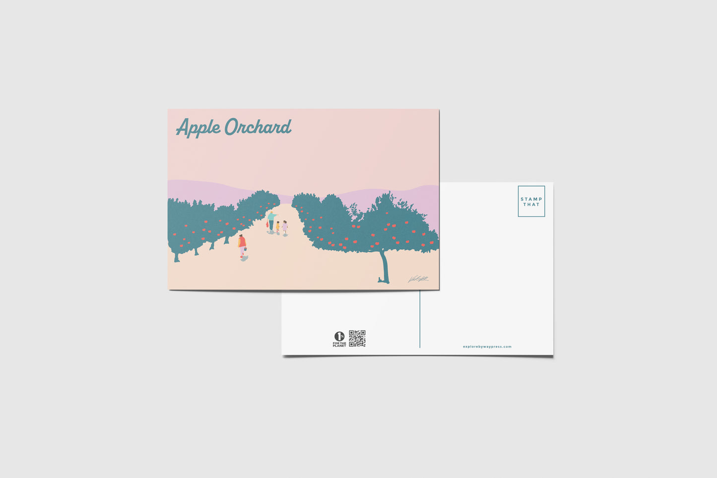 Apple Orchard Seasonal Postcard