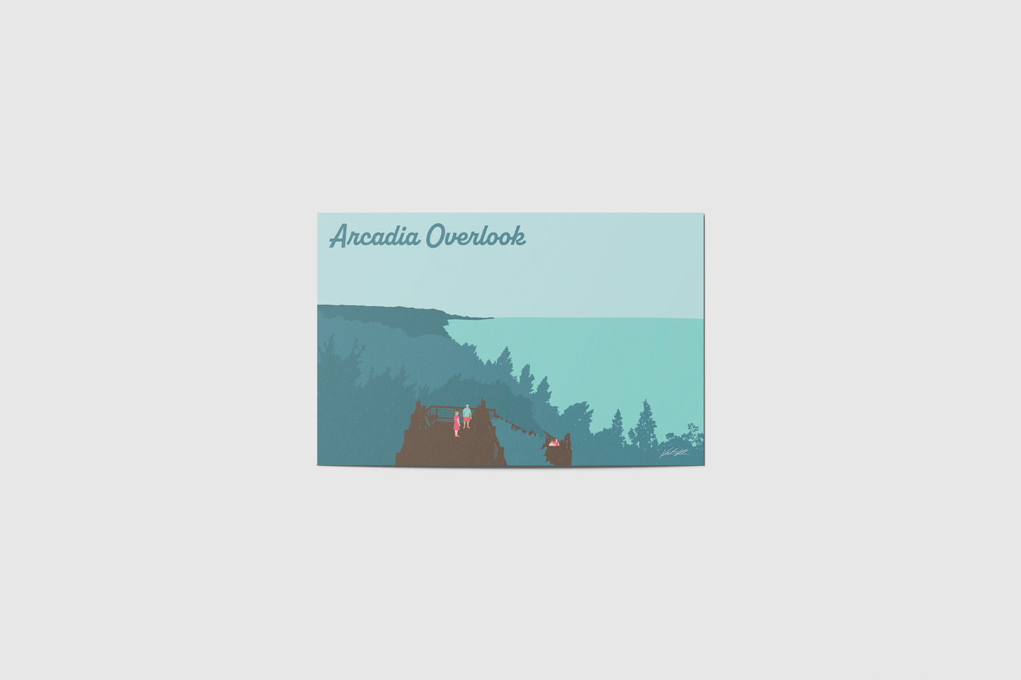 Arcadia Overlook Travel Postcard