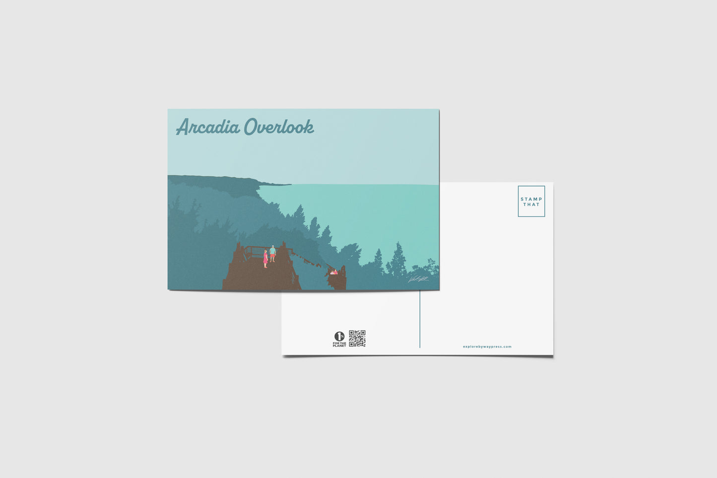 Arcadia Overlook Travel Postcard