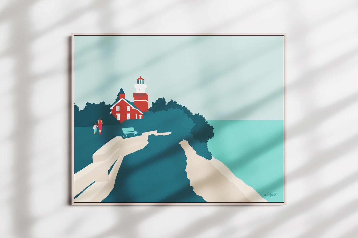 Big Bay Point Lighthouse Travel Print 8x10