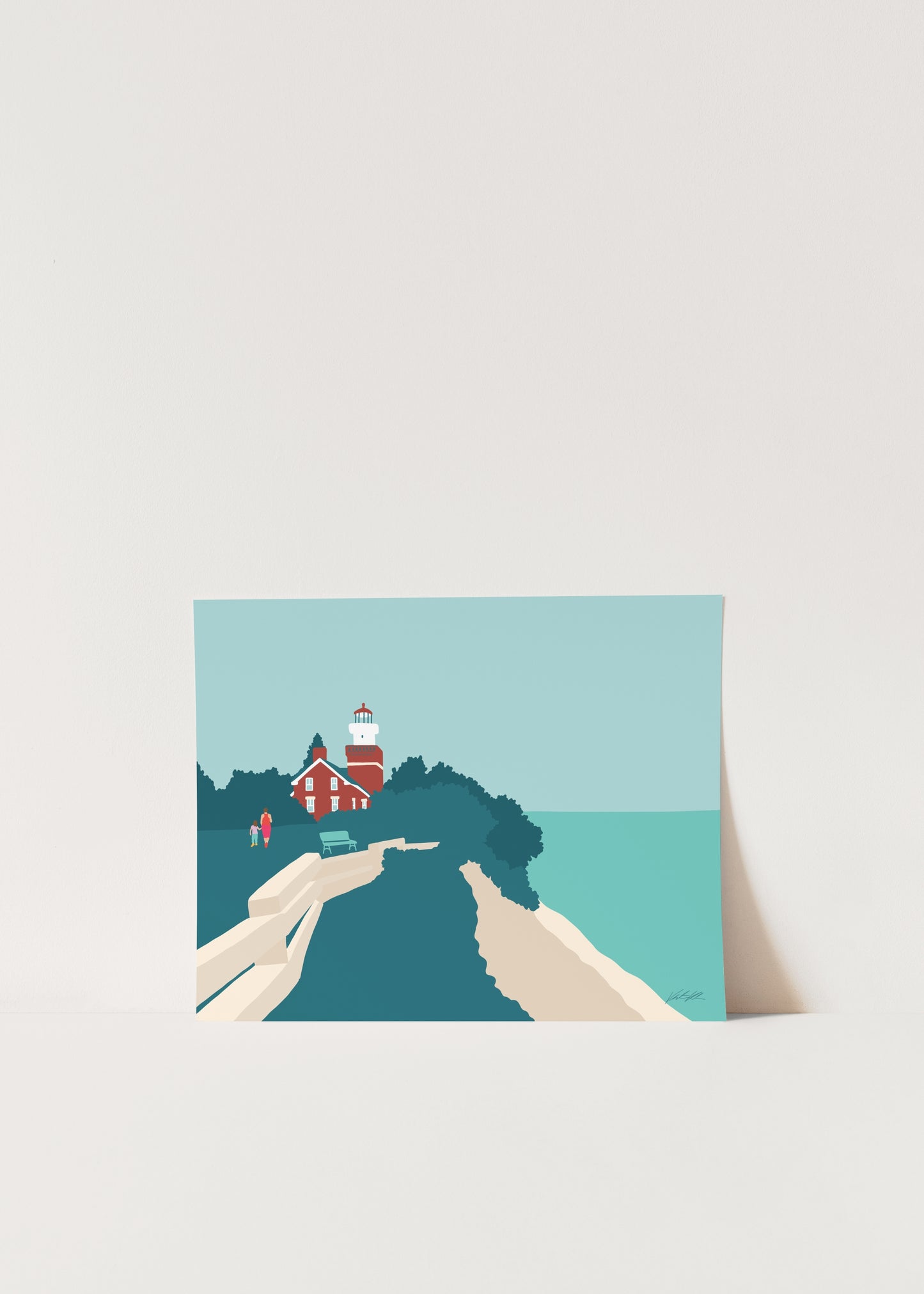 Big Bay Point Lighthouse Travel Print 8x10