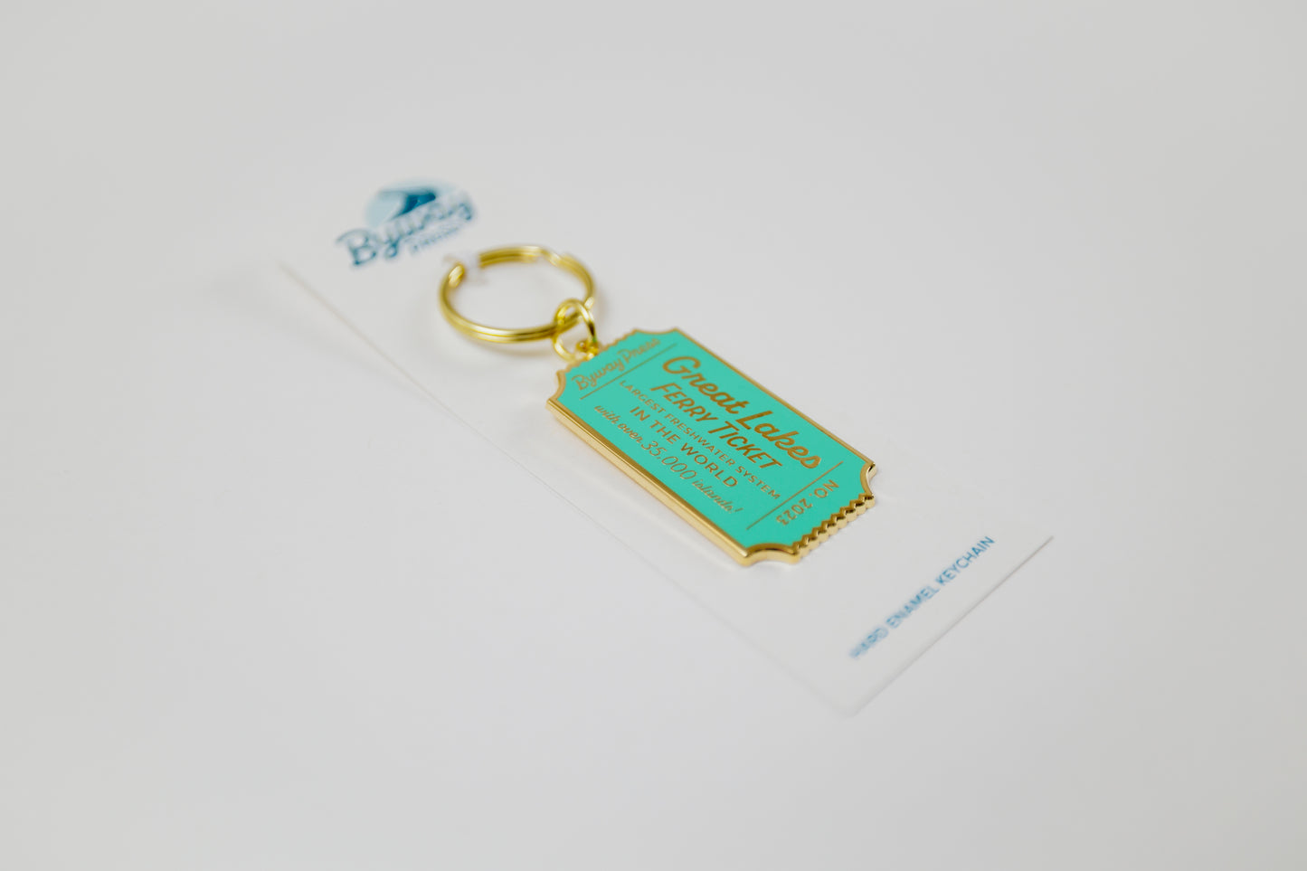Great Lakes Ferry Ticket Enamel Keychain