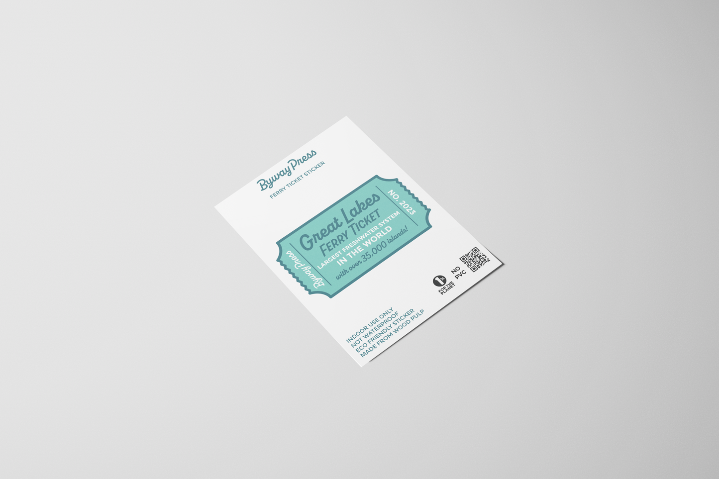 Great Lakes Ferry Ticket Sticker