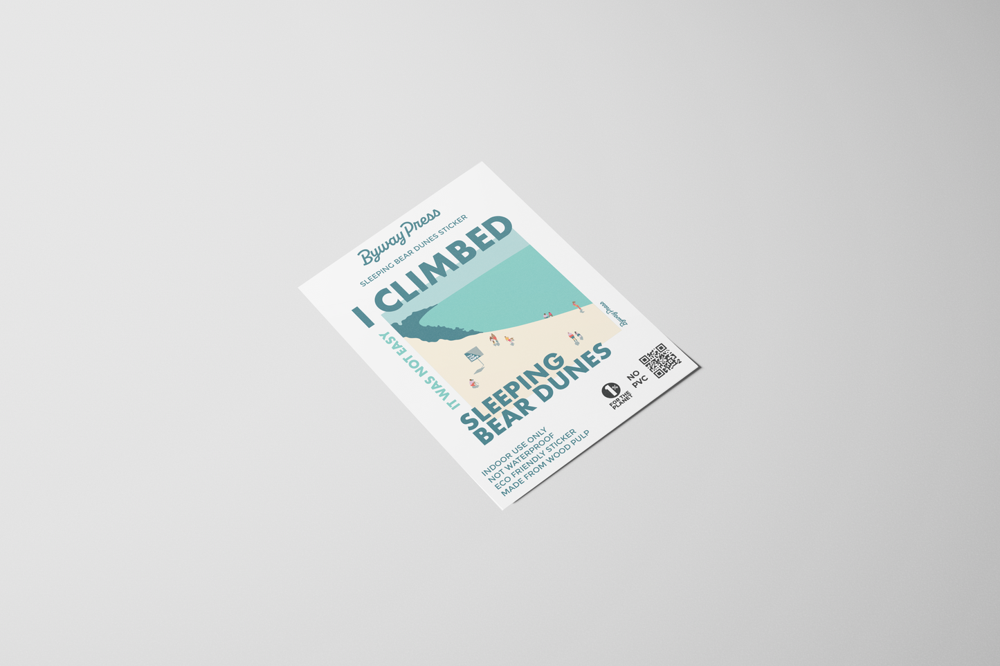 I Climbed Sleeping Bear Dunes Souvenir Sticker