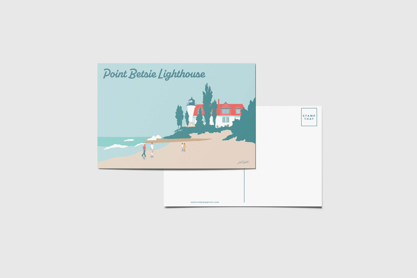 Point Betsie Lighthouse Travel Postcard