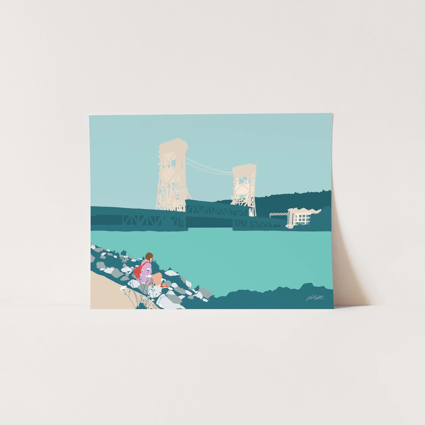 Portage Lake Lift Bridge Print 8x10