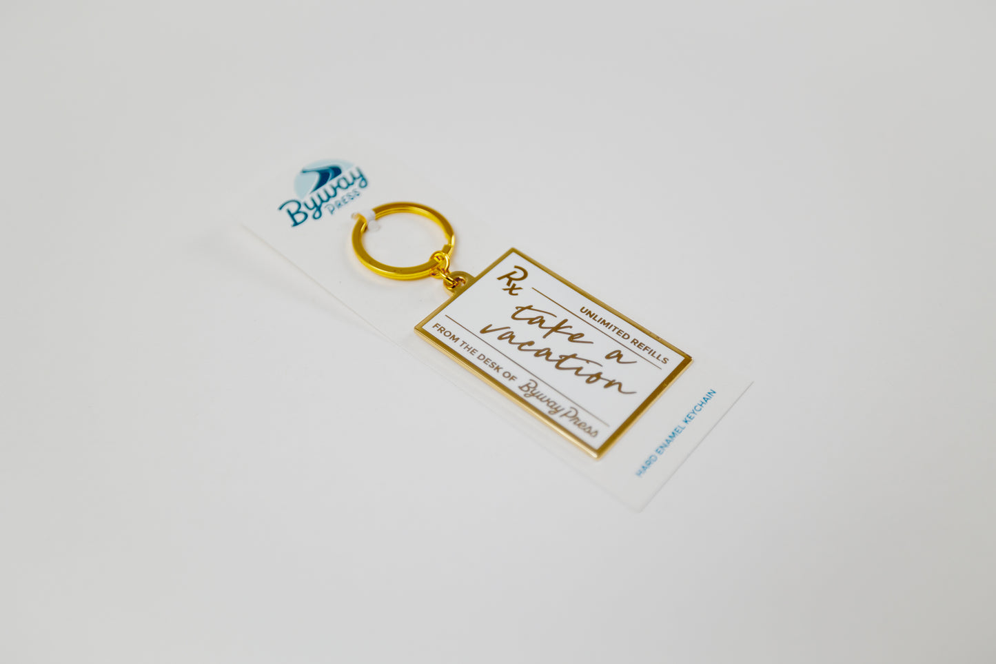 Prescription Vacation Enamel Keychain
