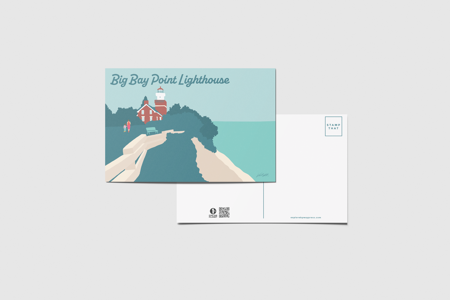 Big Bay Point Lighthouse Travel Postcard