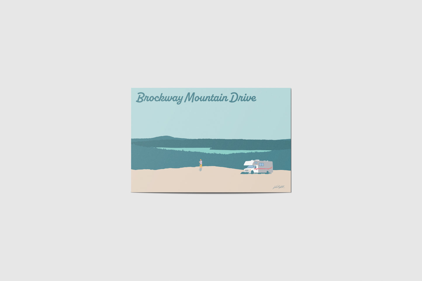 Brockway Mountain Drive Travel Postcard