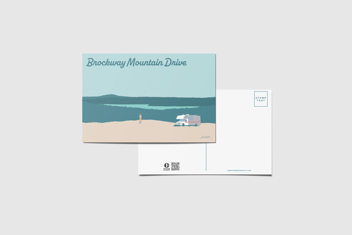 Brockway Mountain Drive Travel Postcard