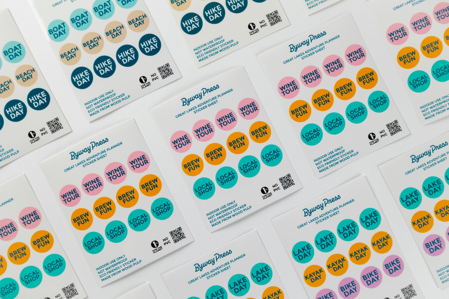 Boat Beach Hike Planner Sticker Sheet