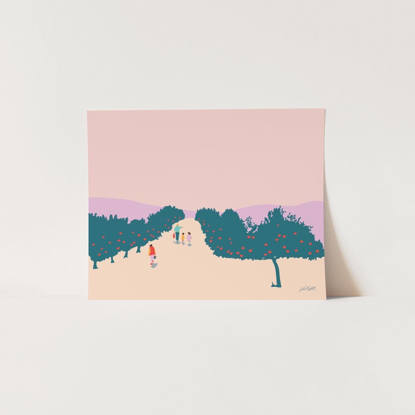 Apple Orchard Seasonal Print 8x10