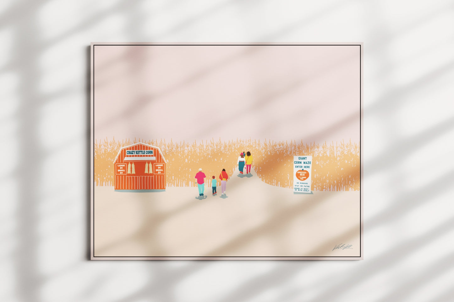 Corn Maze Tour Seasonal Print 8x10
