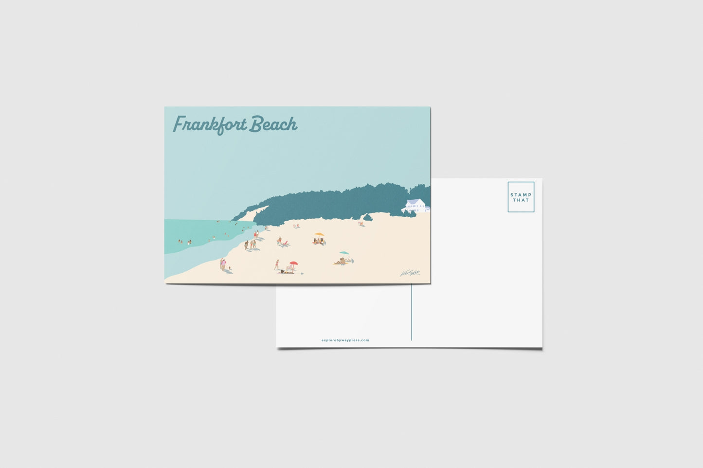 Frankfort Beach Travel Postcard