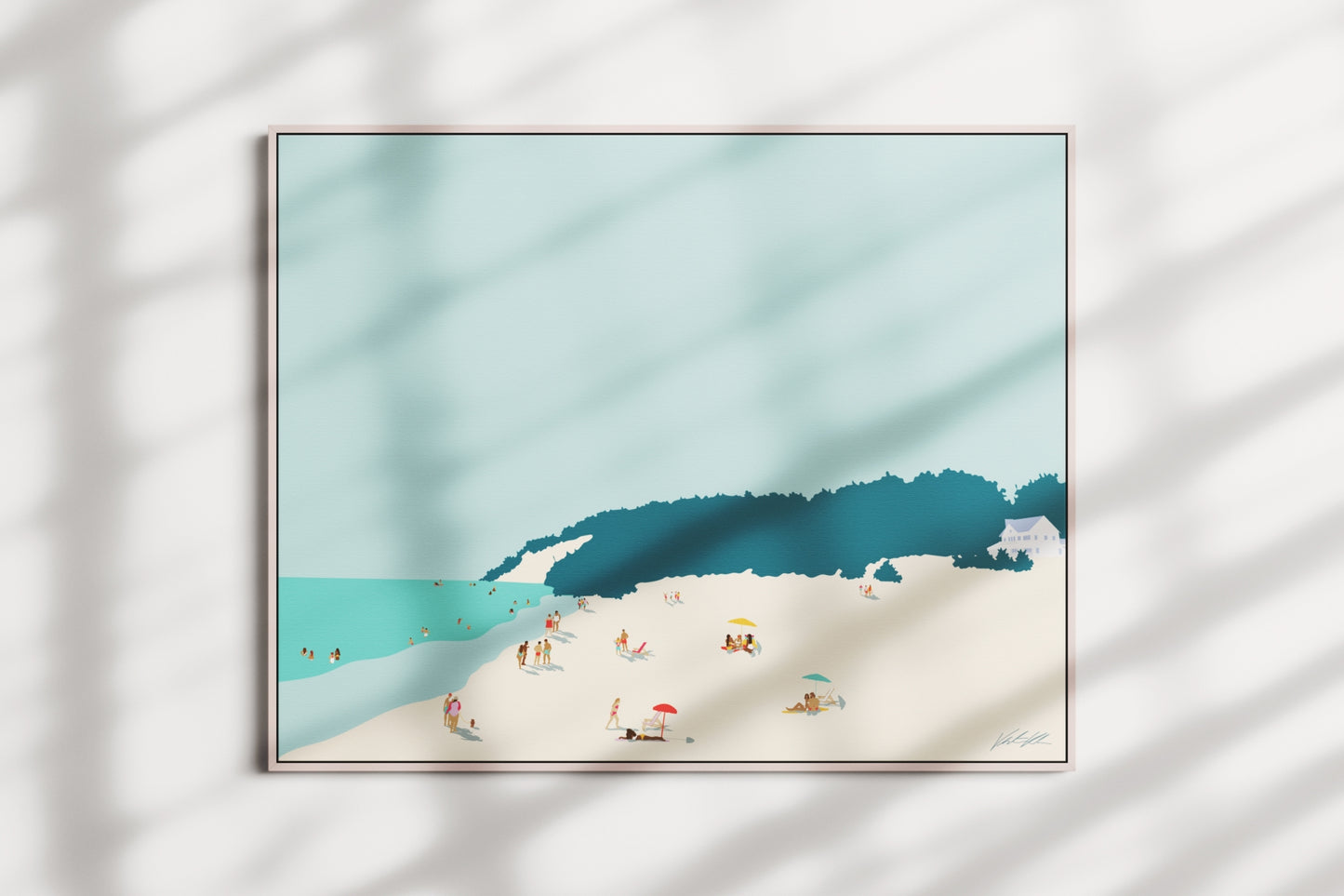 Frankfort Beach Travel Print 8x10