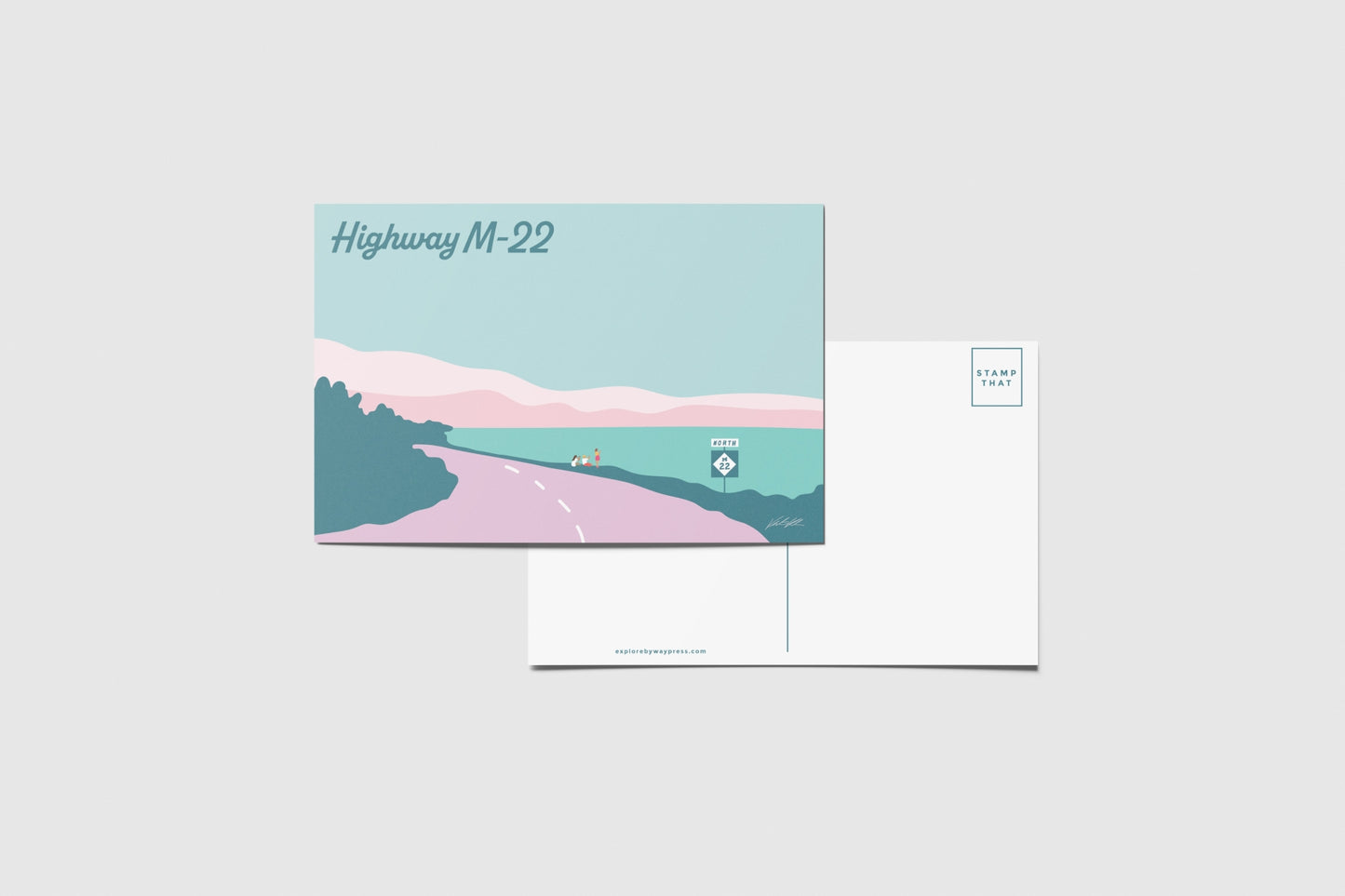 Highway M22 Travel Postcard
