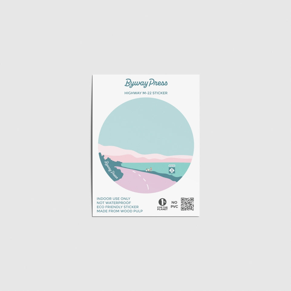 Highway M-22 Circle Sticker