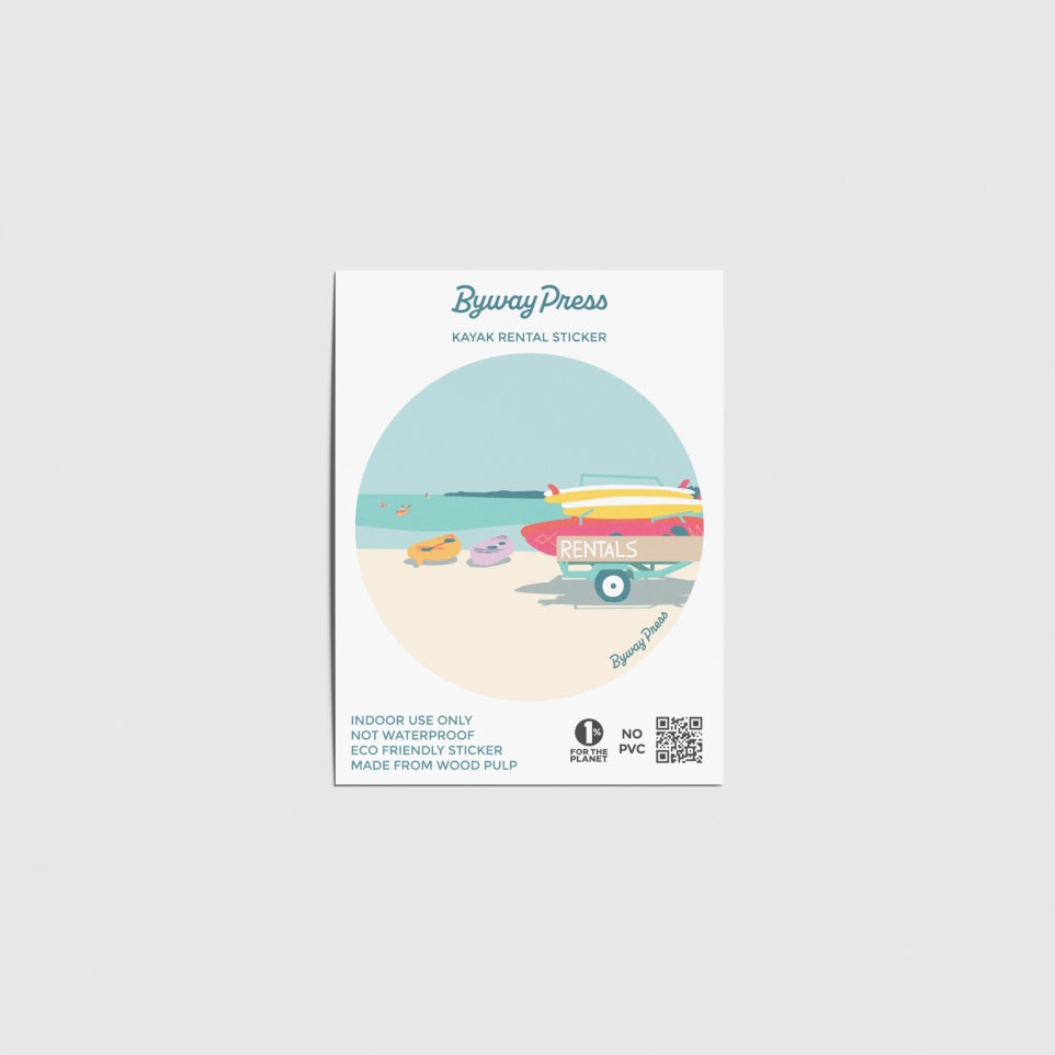 Kayak Rental Circle Sticker