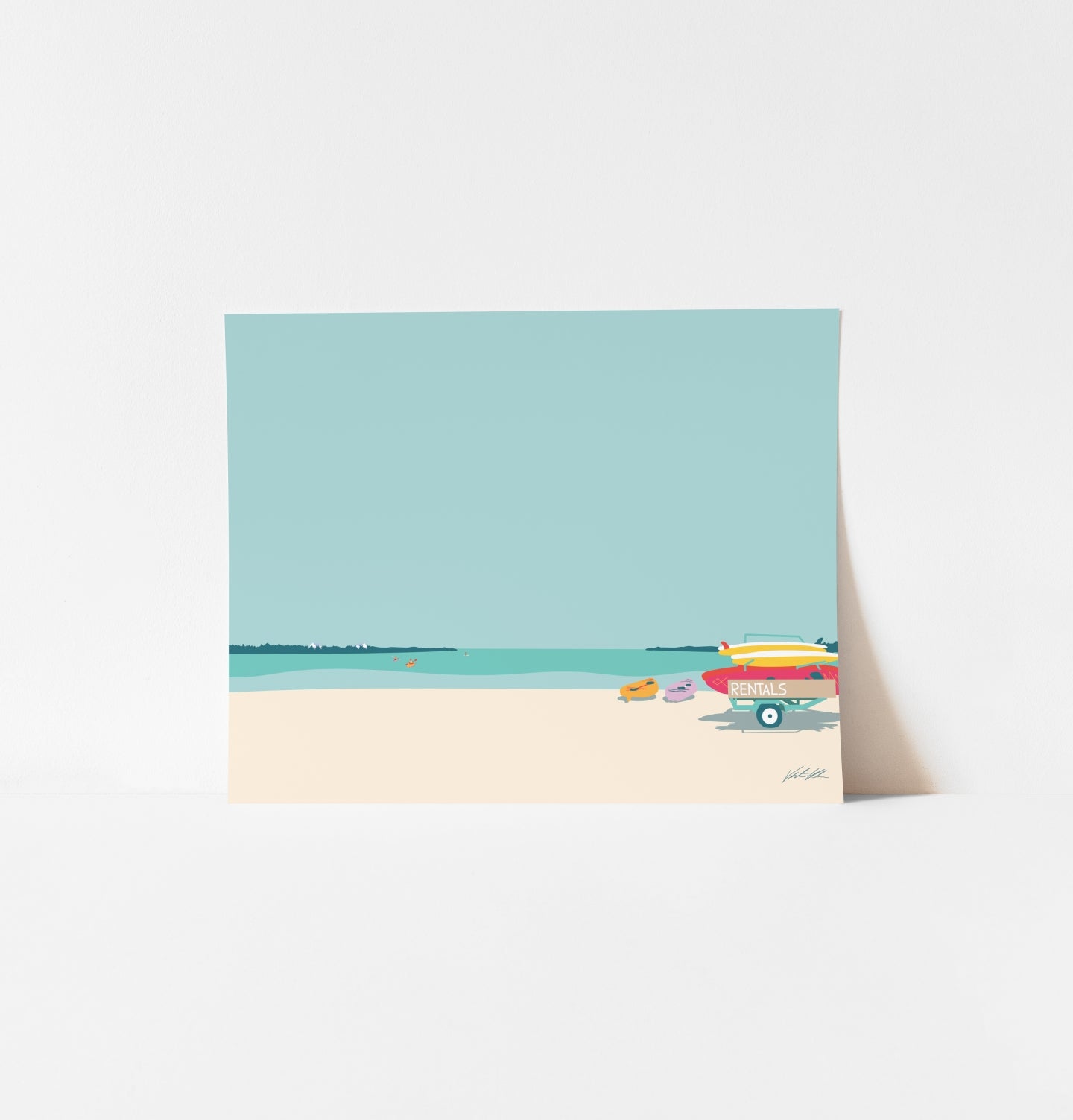 Kayak Rental Travel Print 8x10