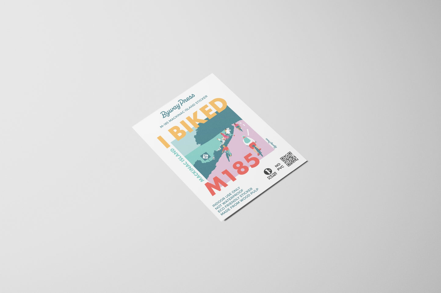 I Biked M-185 Souvenir Sticker