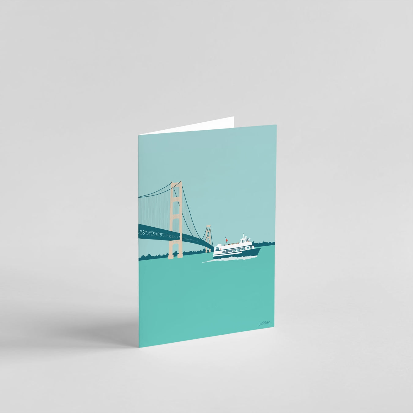 Mackinac Bridge Greeting Card