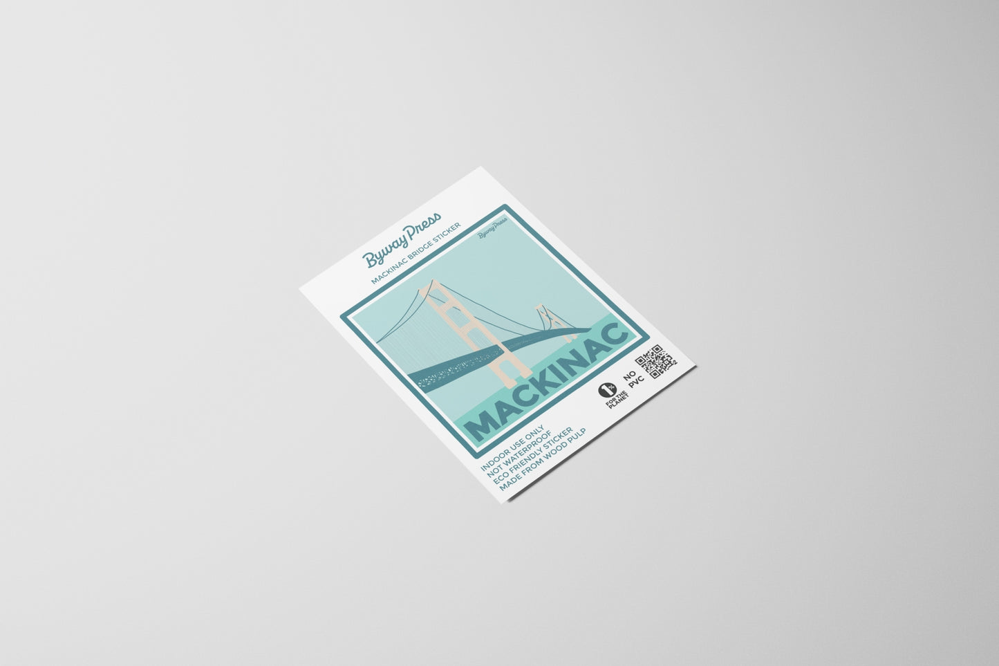 Mackinac Bridge Square Sticker