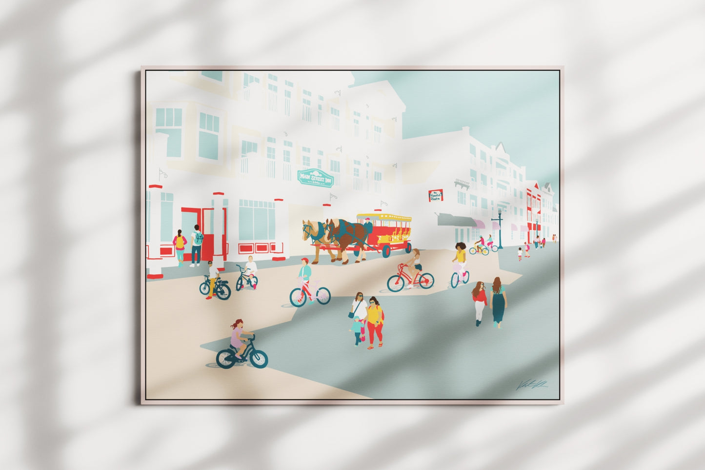 Mackinac Island Main Street Travel Print 8x10