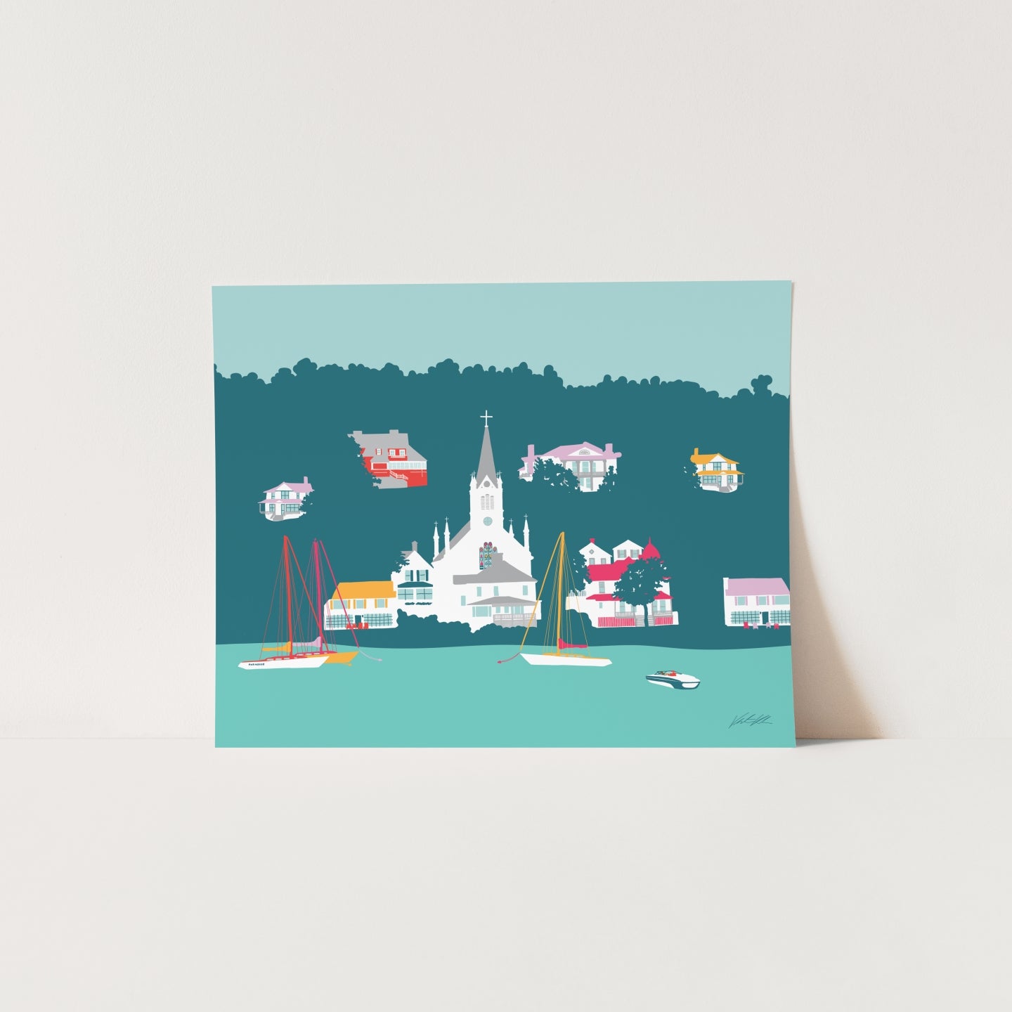 Mackinac Island Travel Print 8x10