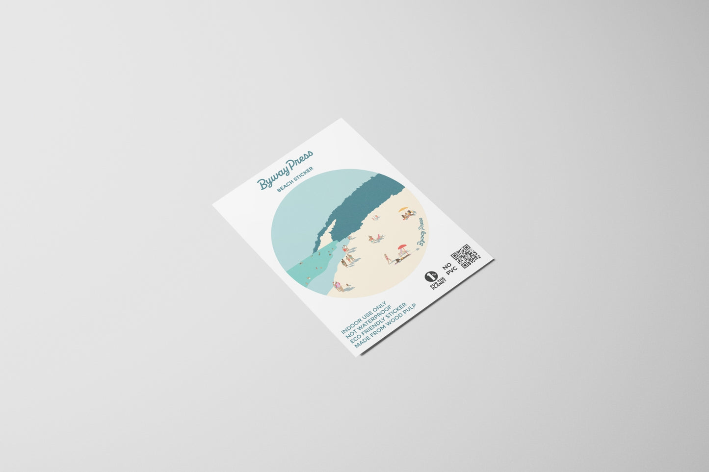 Great Lakes Beach Circle Sticker