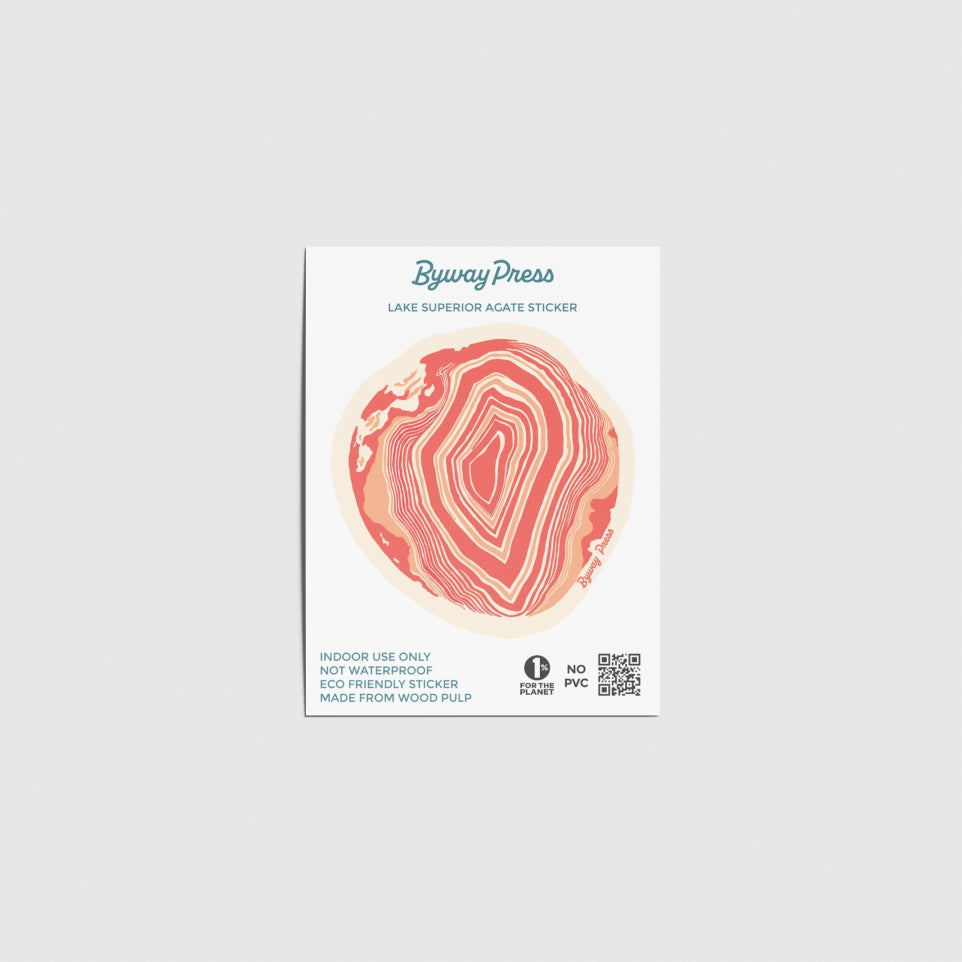 Michigan Lake Superior Agate Stone Sticker