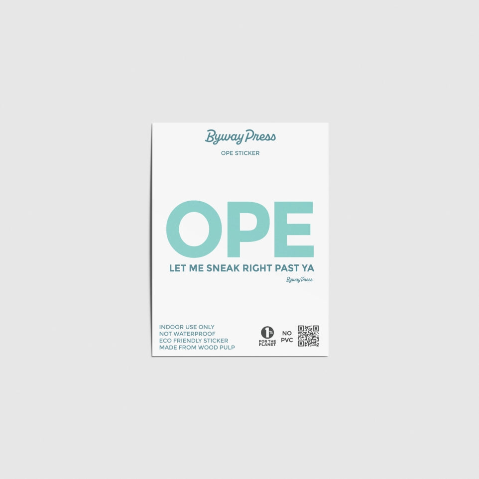 Ope Midwest Slang Sticker