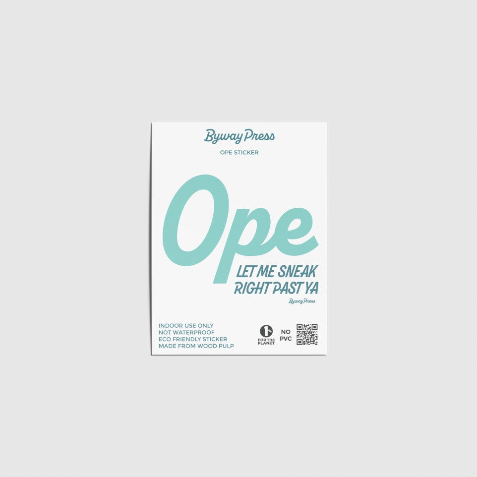 Ope Midwest Slang Sticker