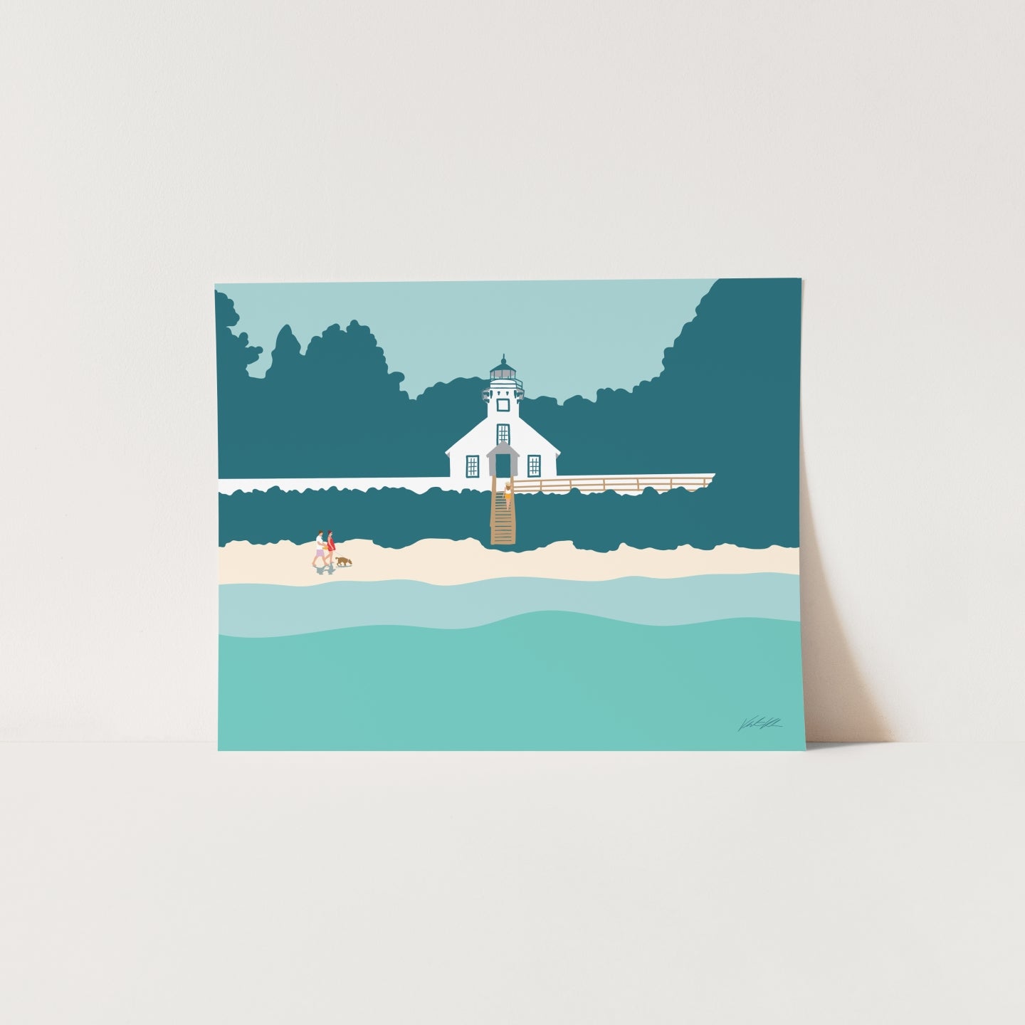 Mission Point Lighthouse Travel Print 8x10