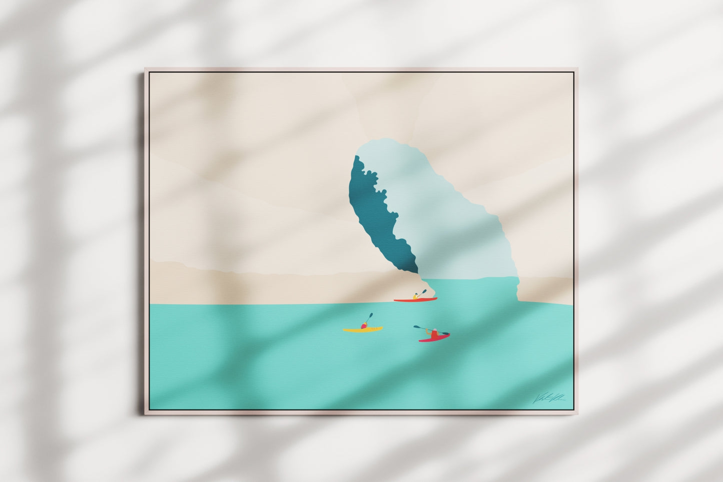 Pictured Rocks Kayak Travel Print 8x10