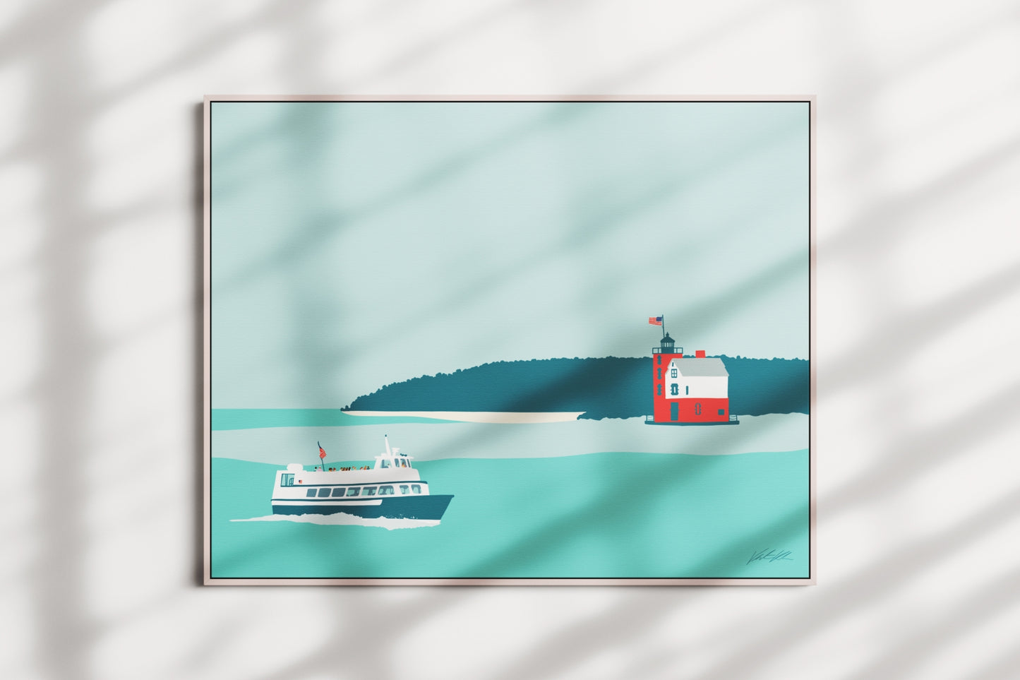 Round Island Travel Print 8x10