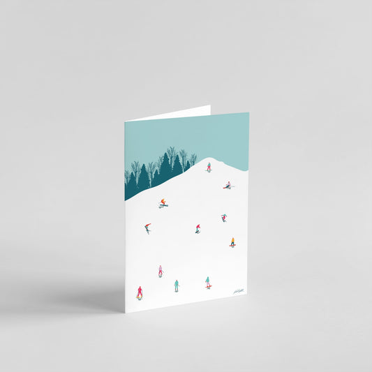 Ski Slopes Greeting Card