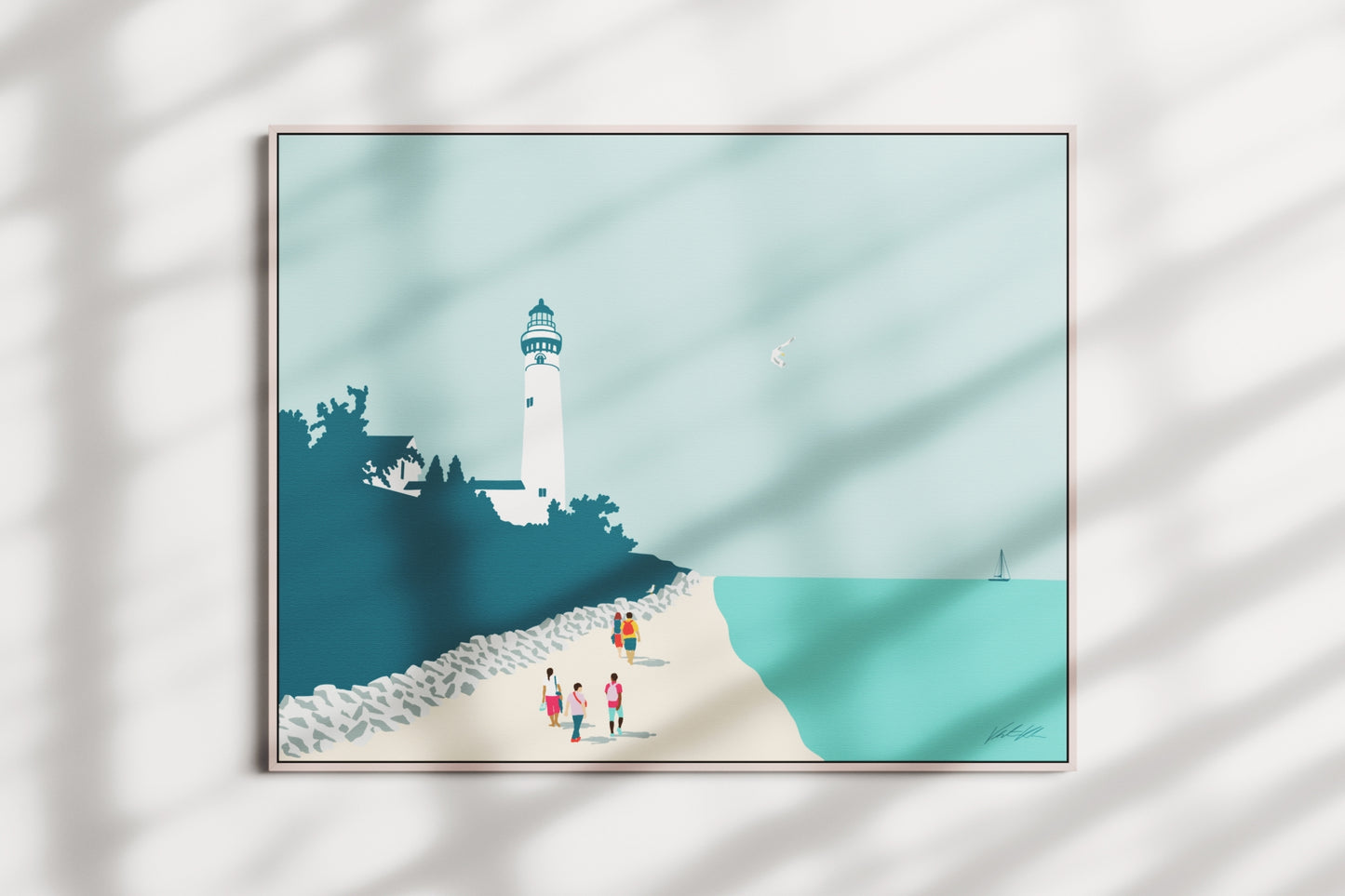 South Manitou Island Lighthouse Travel Print 8x10