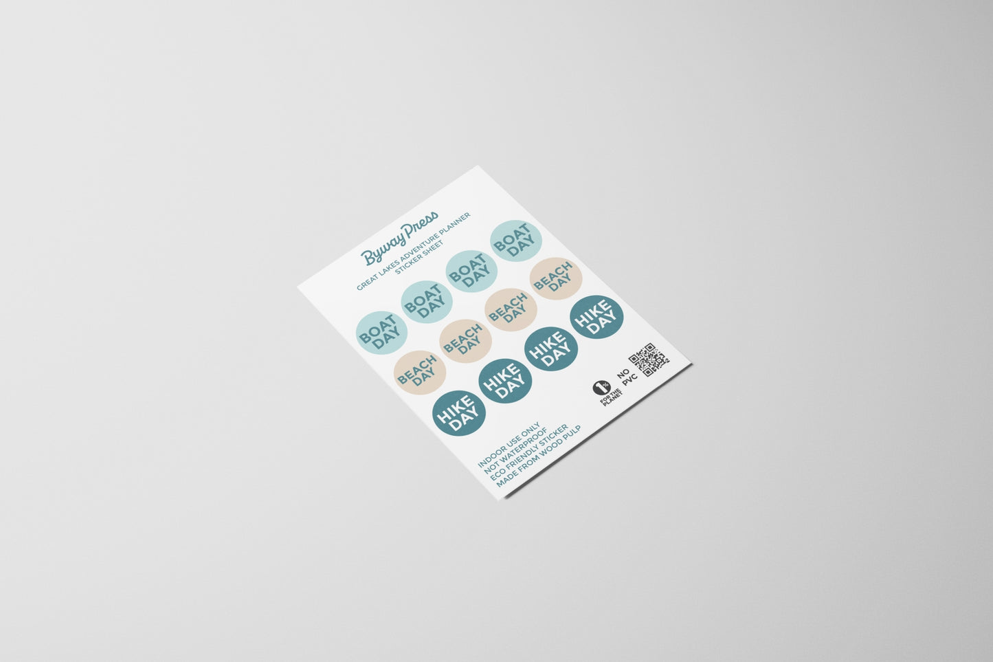 Boat Beach Hike Planner Sticker Sheet