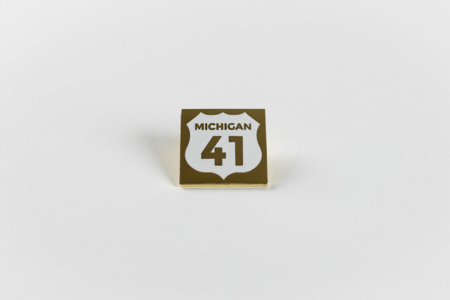 US Highway Michigan 41 Copper Country Trail Enamel Pin