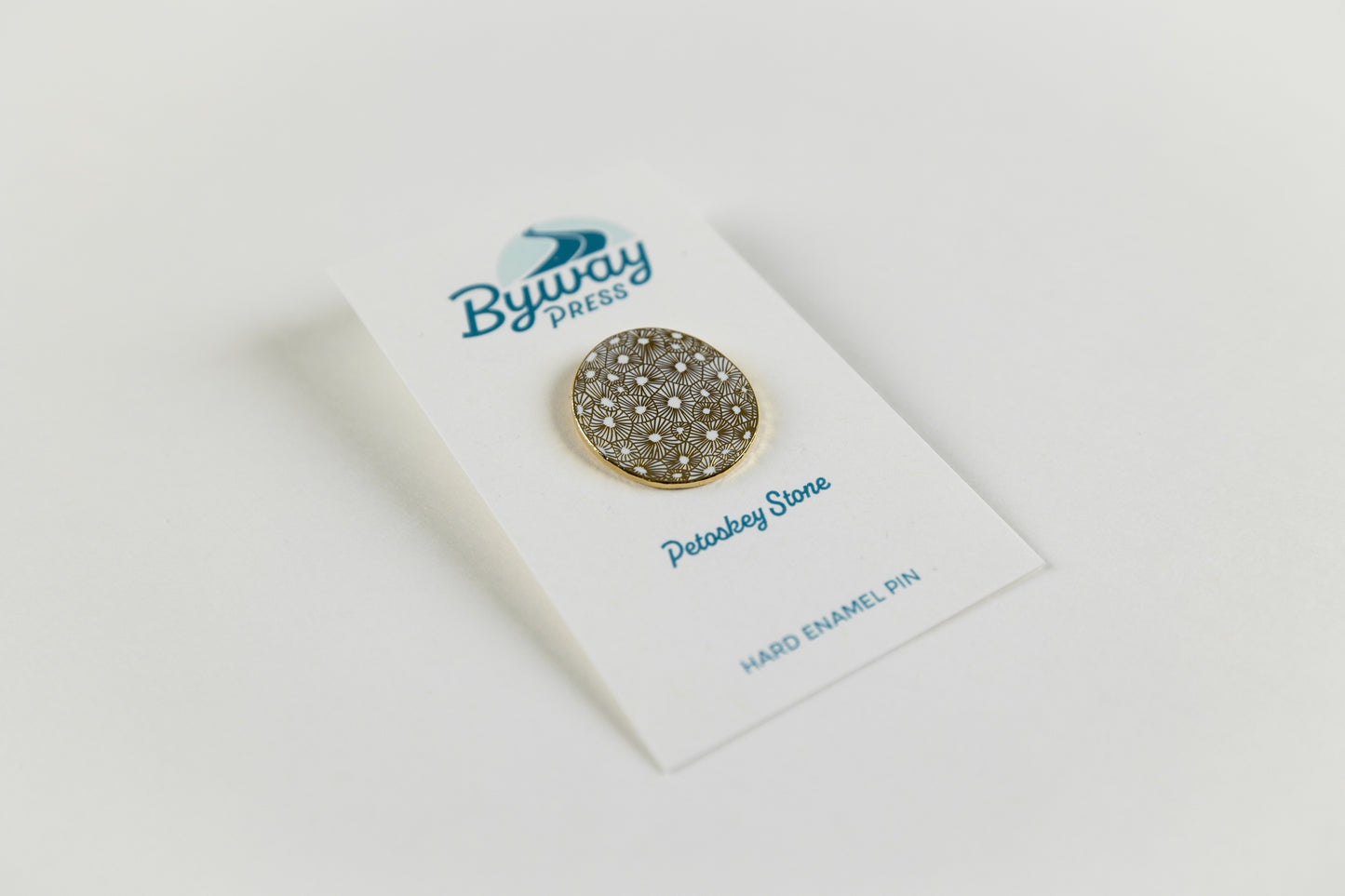 Michigan Petoskey Stone Enamel Pin