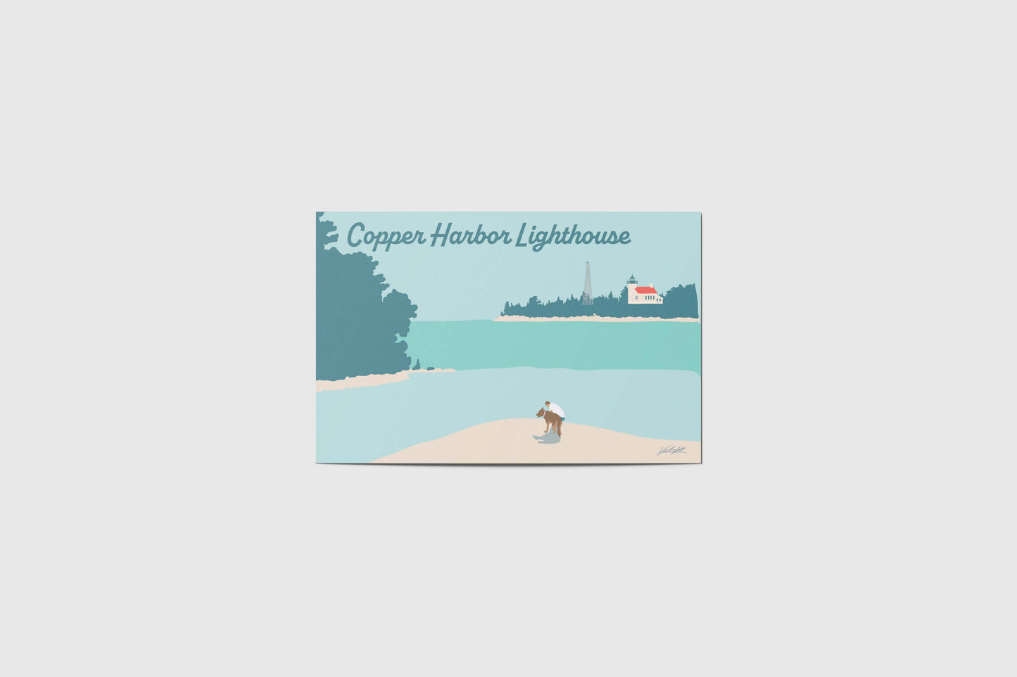 Copper Harbor Lighthouse Travel Postcard