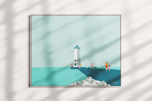 Frankfort North Breakwater Lighthouse Print 8x10
