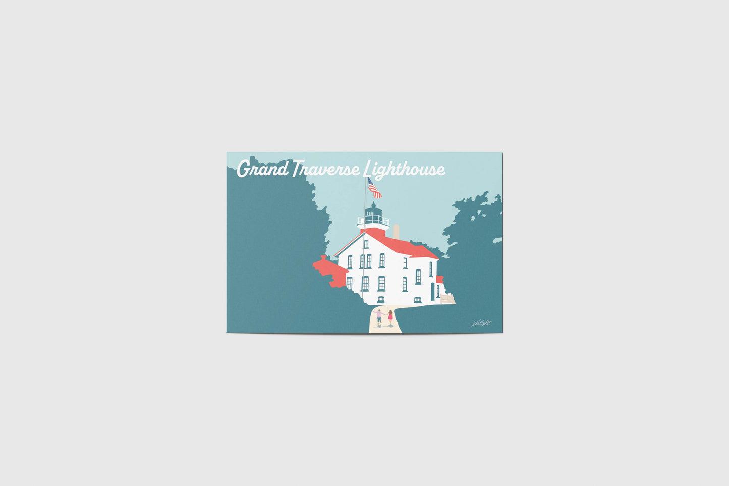 Grand Traverse Lighthouse Travel Postcard