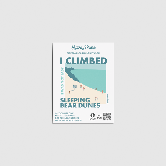 I Climbed Sleeping Bear Dunes Souvenir Sticker