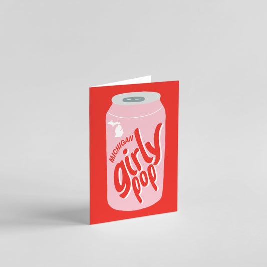 Michigan Girly Pop Greeting Card