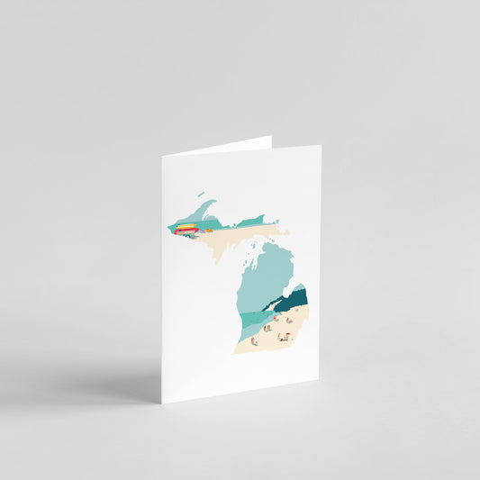 Michigan Beach Summer Seasonal Greeting Card