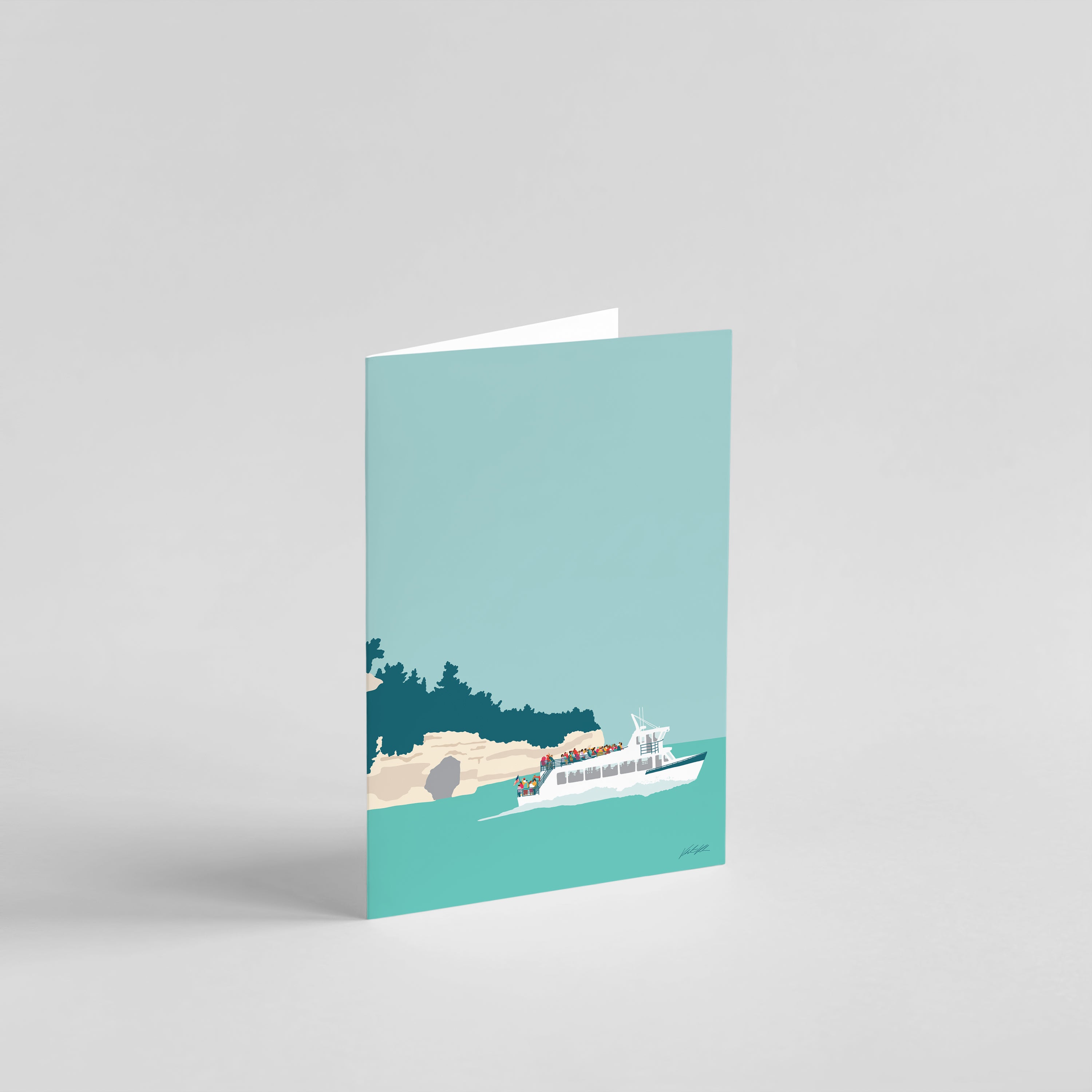 Pictured Rocks Boat Tour Greeting Card – Byway Press