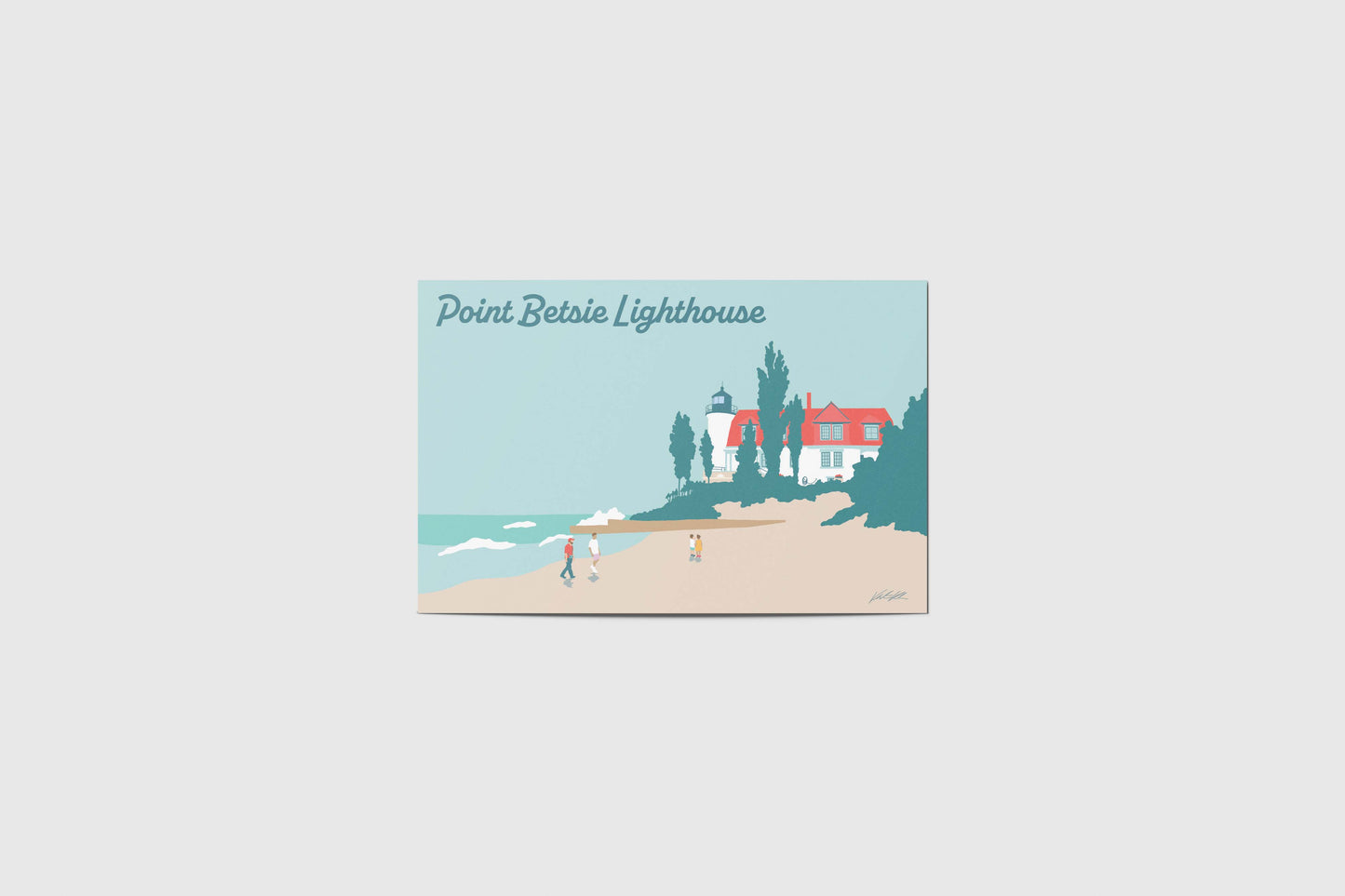 Point Betsie Lighthouse Travel Postcard