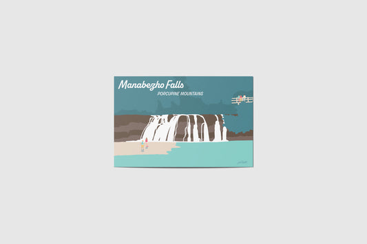 Manabezho Falls Travel Postcard